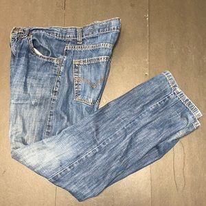Levi’s 514 Straight Size 12 Slide Tab Button High Rise Washout Denim Jeans